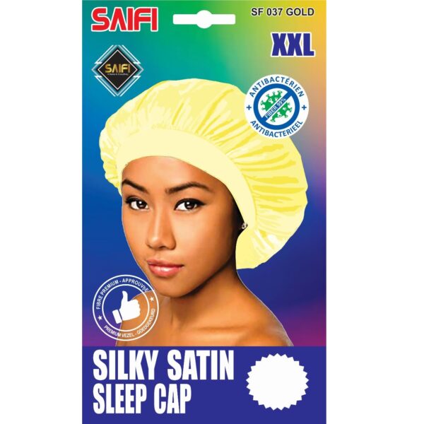 Silky Satin Sleep Cap Gold XXL