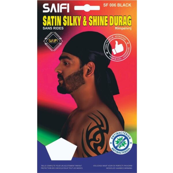 Satin Silky & Shine Durag Black