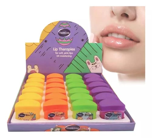 Pack of 12 Moisturizing Lip Balms Vaseline Lipstick Fruits therapy